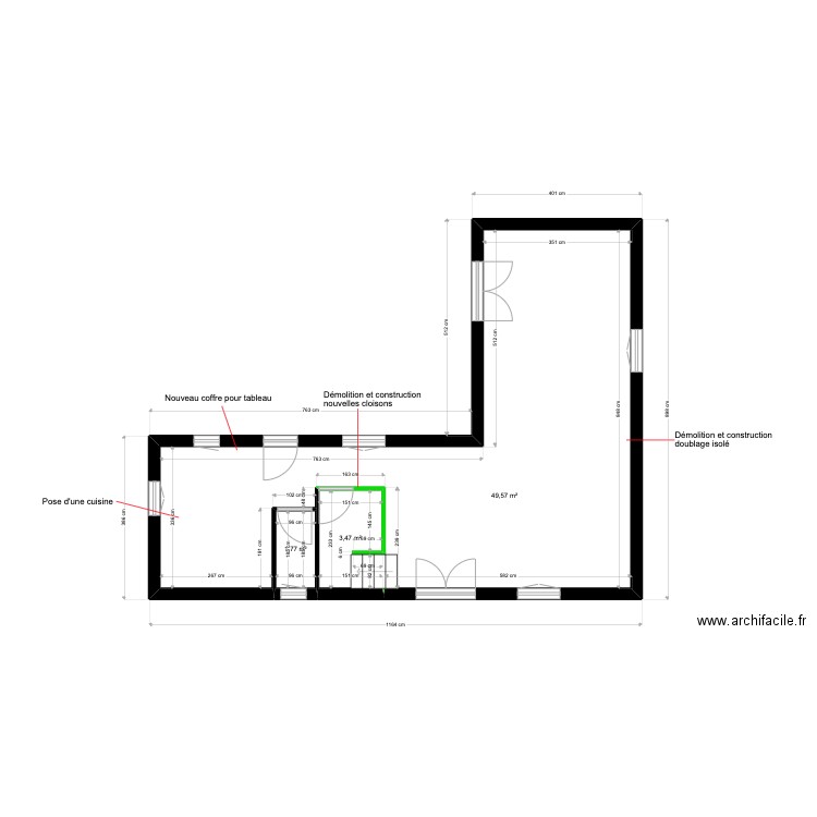 MORAILLON dimensions. Plan de 0 pièce et 0 m2