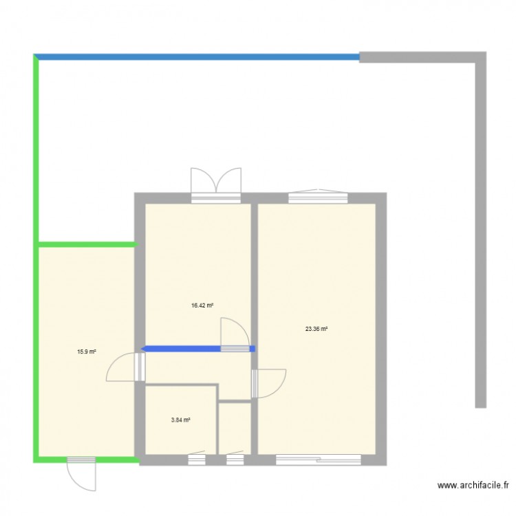 apres travaux. Plan de 0 pièce et 0 m2