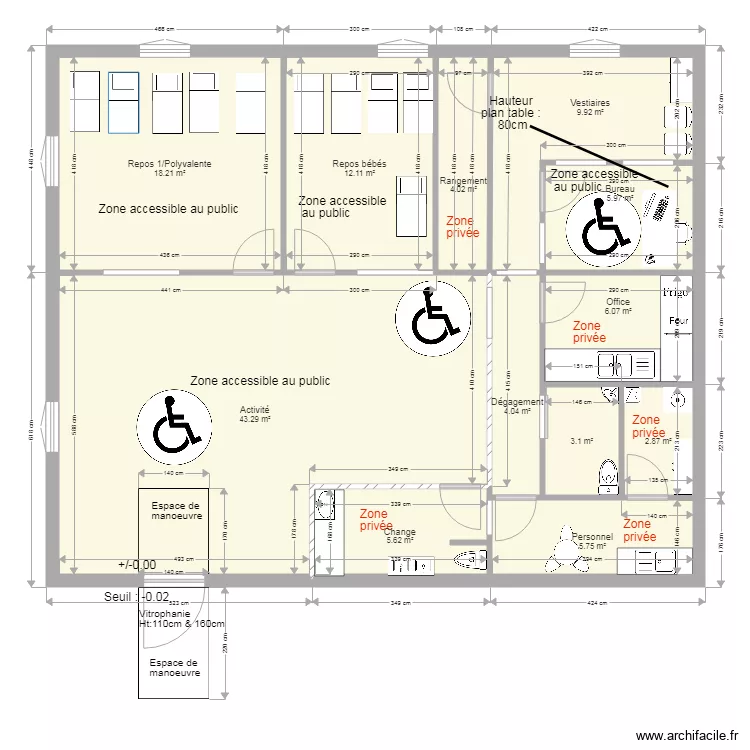 Plan GRABELS nord Montpellier CRECHE 020718 amenamgement wc SALIM. Plan de Plan GRABELS nord Montpellier CRECHE 020718 amenamgement wc SALIM. Plan de