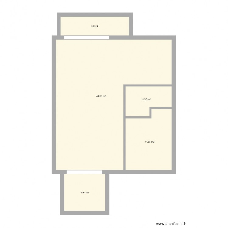 caillaud rdc. Plan de 0 pièce et 0 m2