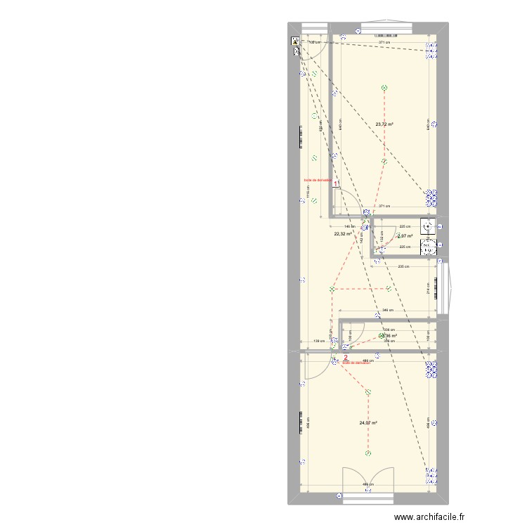 plan nicolas. Plan de 5 pièces et 76 m2