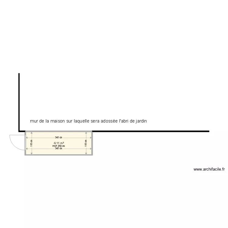 abri de jardin. Plan de abri de jardin. Plan de