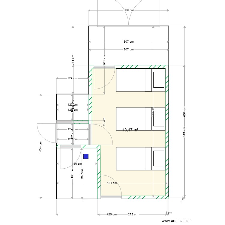 Garage Radenec 3. Plan de 1 pièce et 13 m2