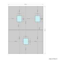 Plan de la toiture non remaniée Versant Sud et Nord