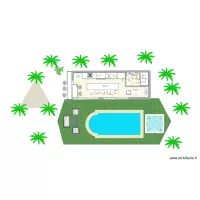 POOL HOUSE MICHEL 8, 30 X 3 = 24,90 M2............
