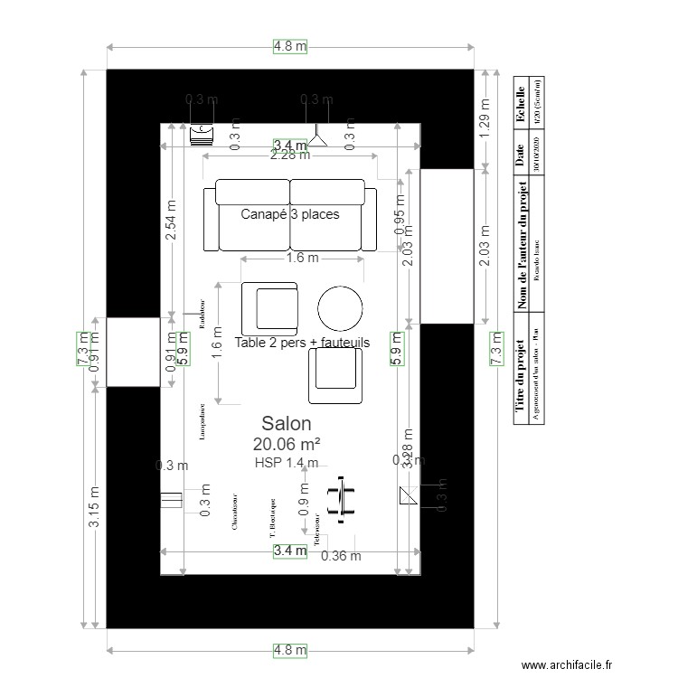 Agencement Salon Plan Vue De Face 2 Plan Dessiné Par Richkard14