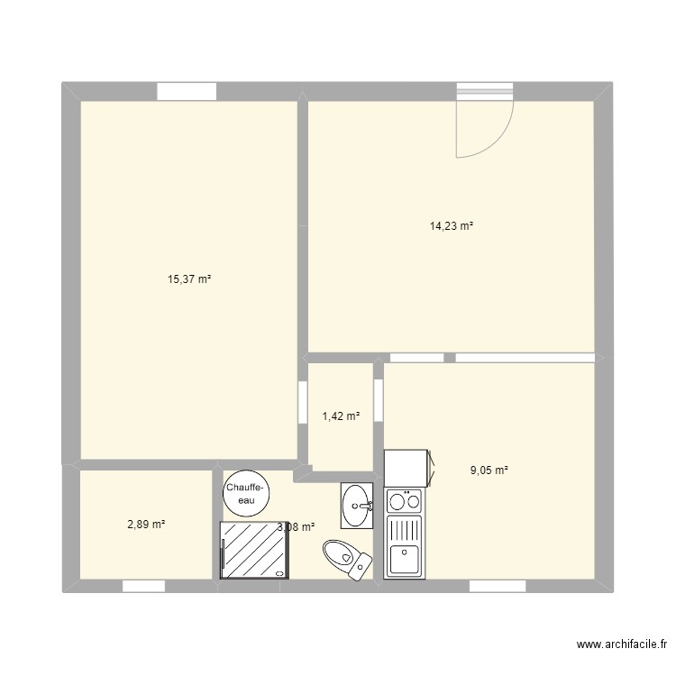 Appart papi mamie. Plan de 0 pièce et 0 m2