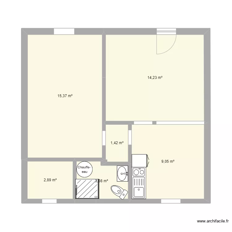 Appart papi mamie. Plan de 