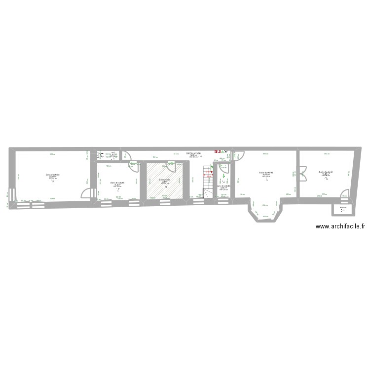 Manoir-LDH-1er-Etage-PMR-fin. Plan de 8 pièces et 109 m2