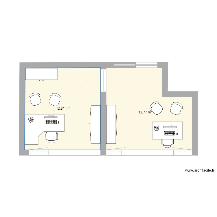 amenagement salle de réunion solution 1. Plan de 0 pièce et 0 m2