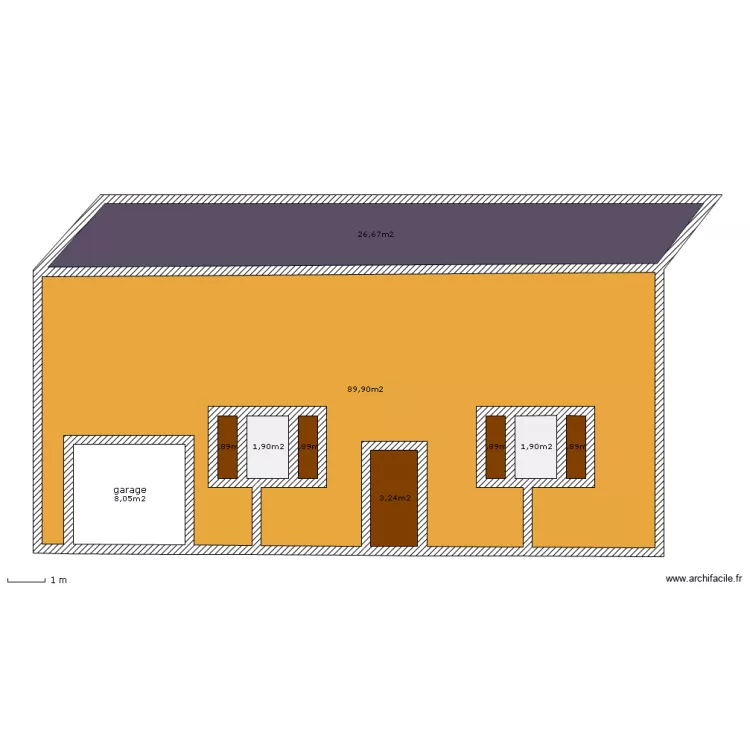 maison couleur. Plan de 