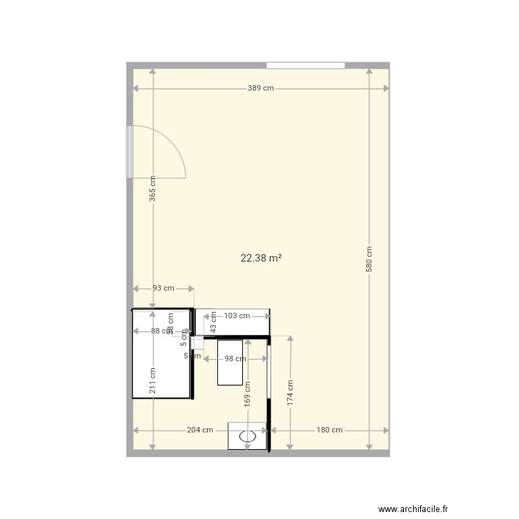 Chambre. Plan de 0 pièce et 0 m2