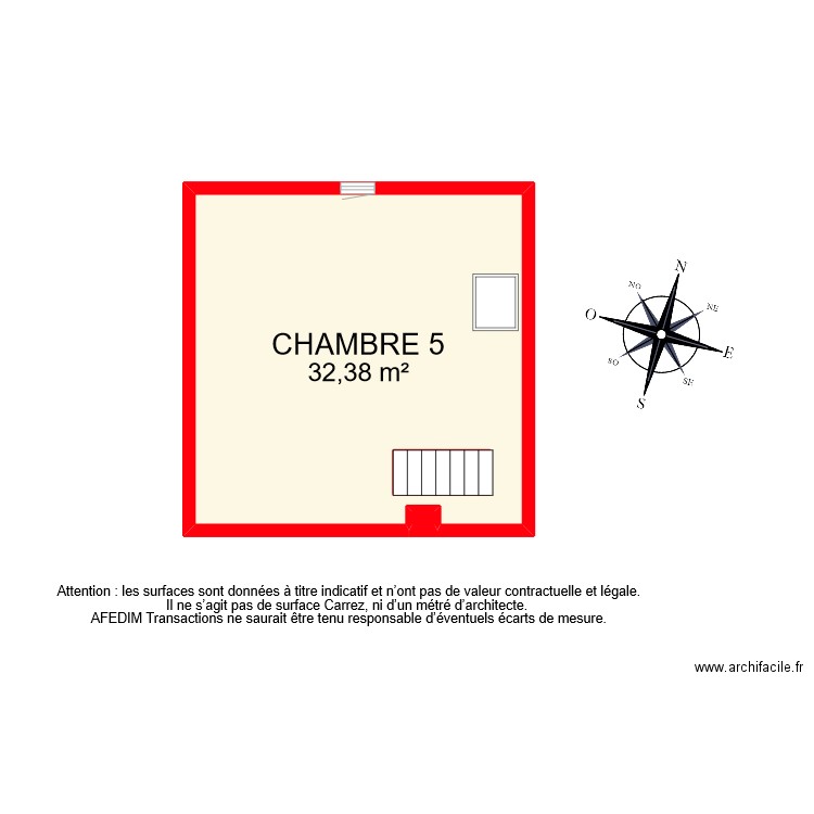 BI 9404 ETAGE 2. Plan de 3 pièces et 35 m2