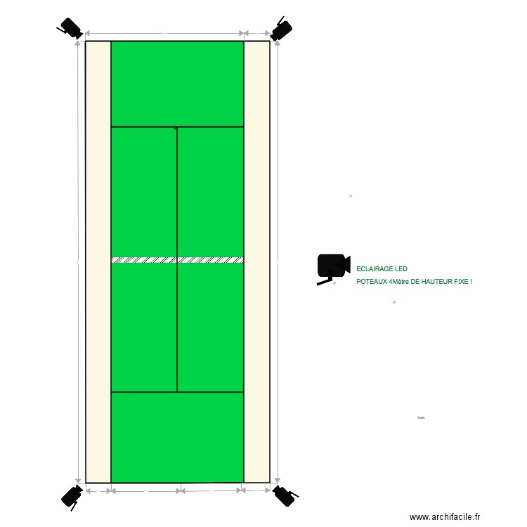 TENNIS. Plan de 0 pièce et 0 m2