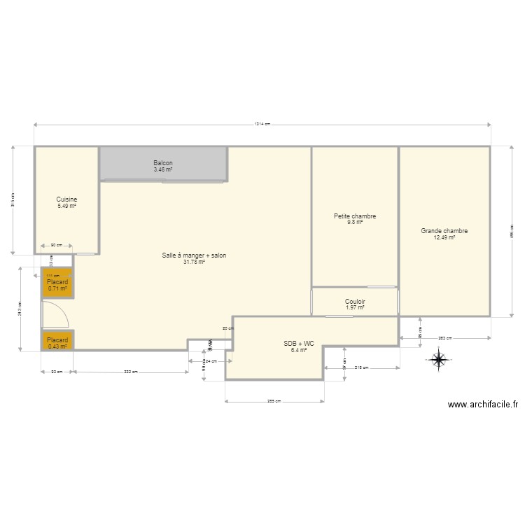 Base appart. Plan de 0 pièce et 0 m2