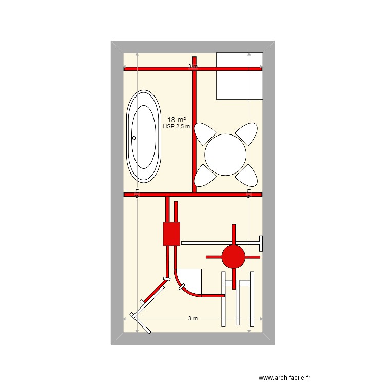 PLAN FOIRE. Plan de 1 pièce et 18 m2