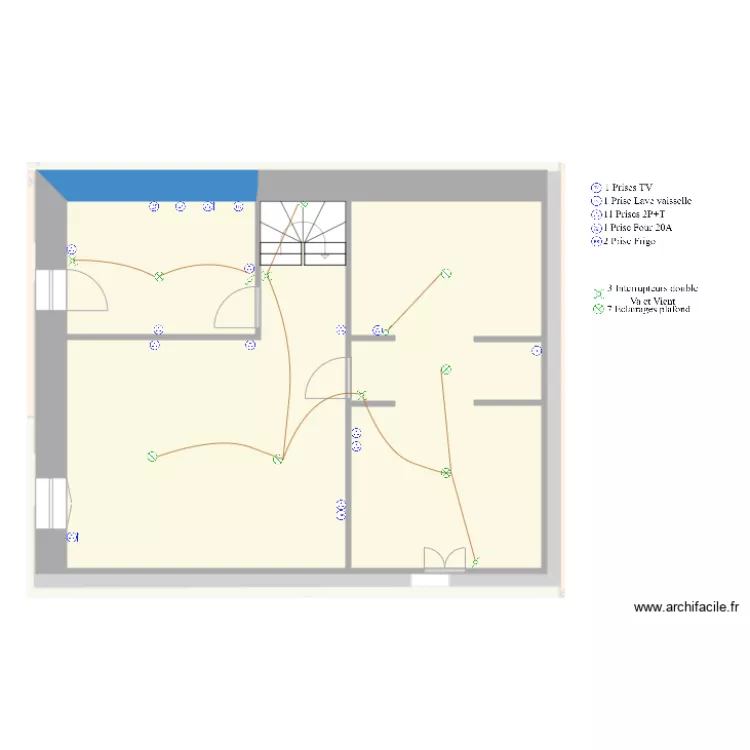 Electricit&eacute; SousSol. Plan de 