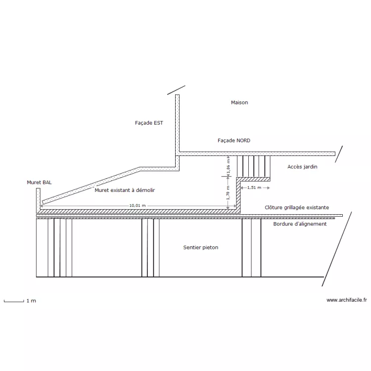 PIECE No 3     VUE EN PLAN. Plan de 