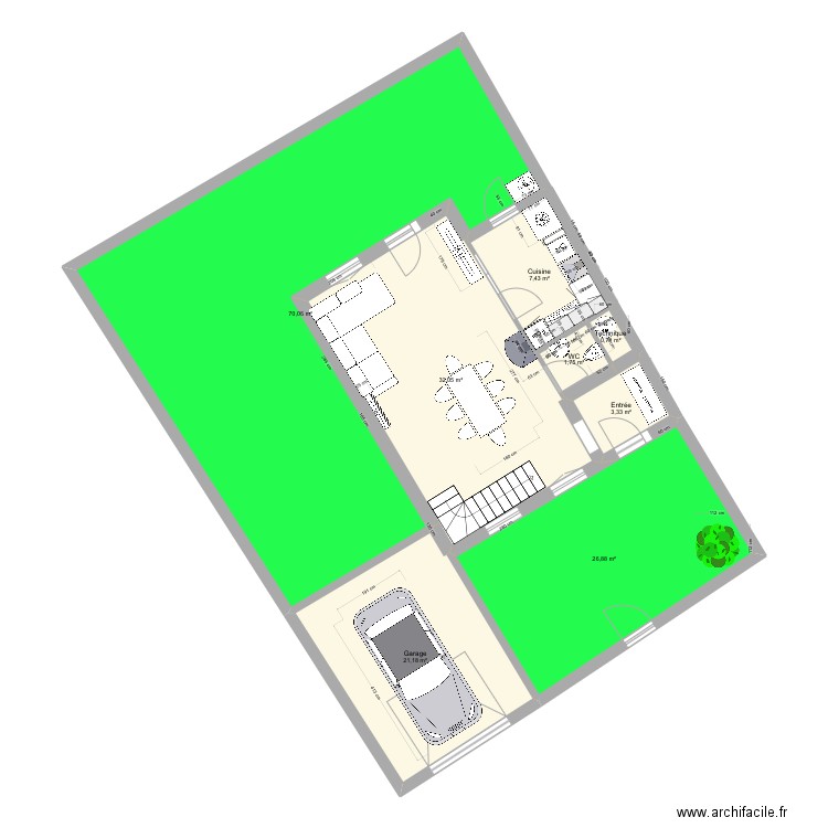 Maison Nogent - baie vitré . Plan de 0 pièce et 0 m2