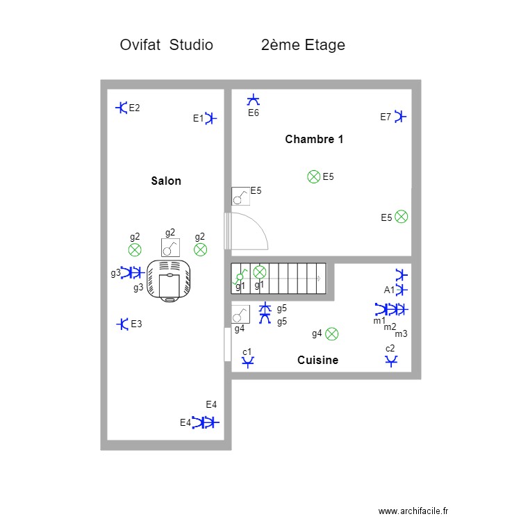 Ovifat  Studio  2ème étage. Plan de 0 pièce et 0 m2