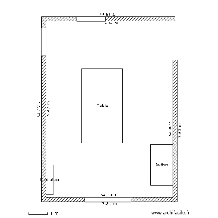 SaM 1 tables. Plan de 