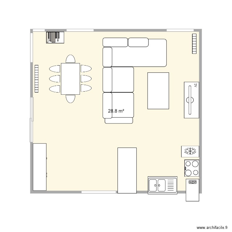 salon. Plan de 0 pièce et 0 m2