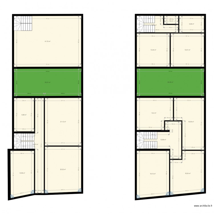 8 portail. Plan de 18 pièces et 280 m2