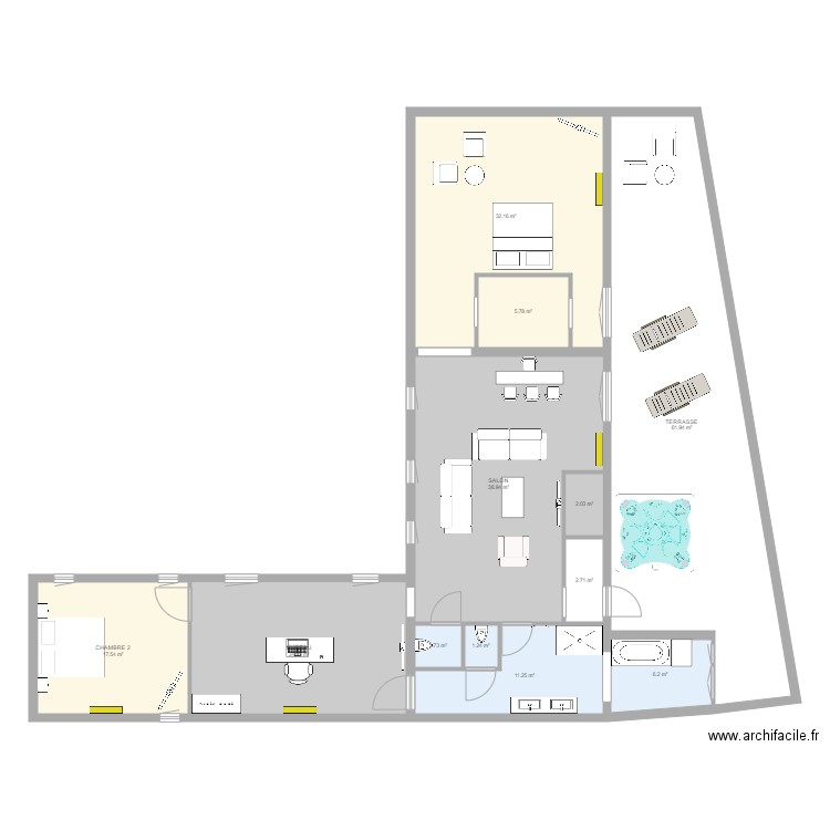 Suite Présidentielle VF. Plan de 0 pièce et 0 m2