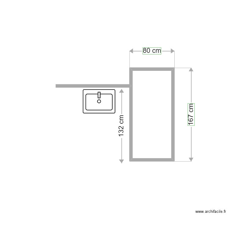 233. Plan de 1 pièce et 1 m2