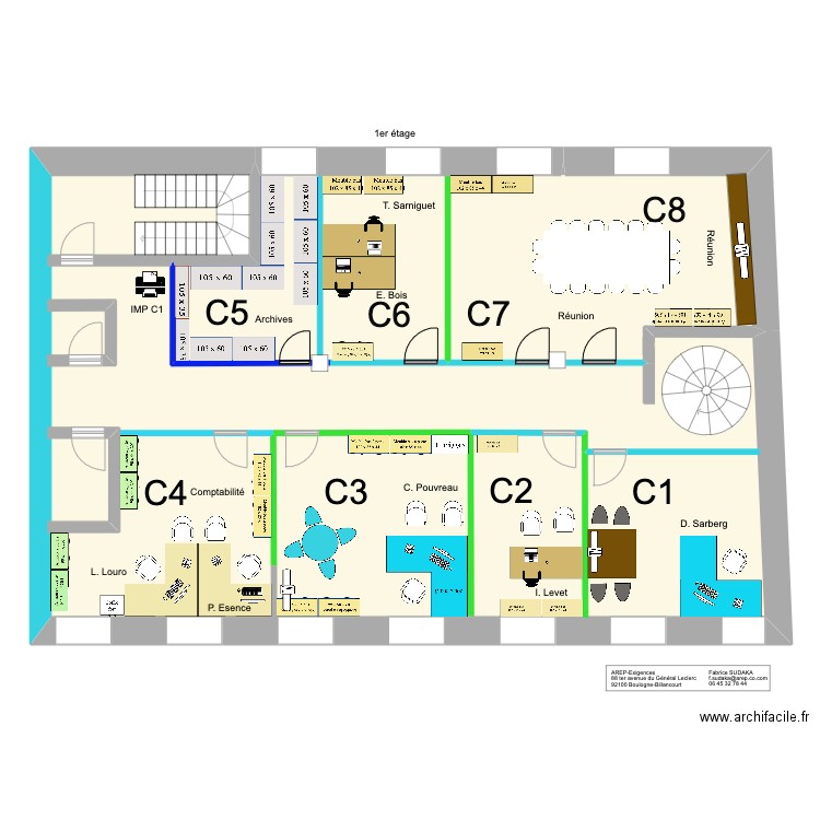 AREP 1er Etage Zone C 2208 2023. Plan de 0 pièce et 0 m2