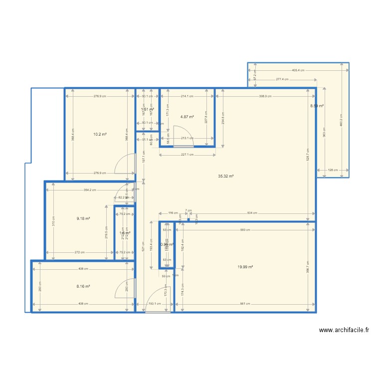 plan avec mesure . Plan de 0 pièce et 0 m2