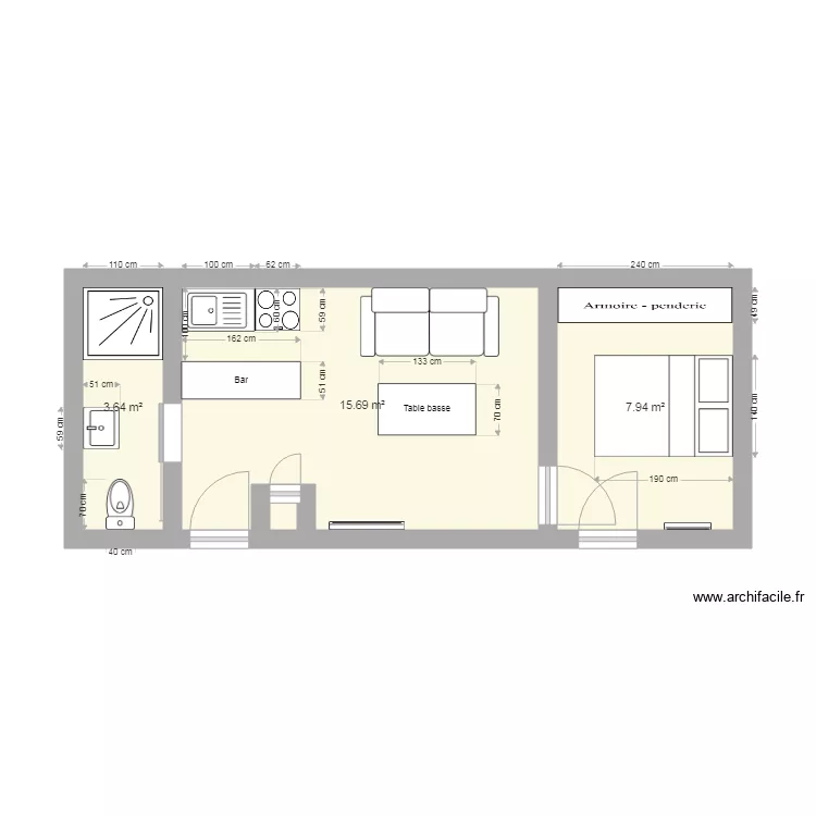 Appartement Maman. Plan de 
