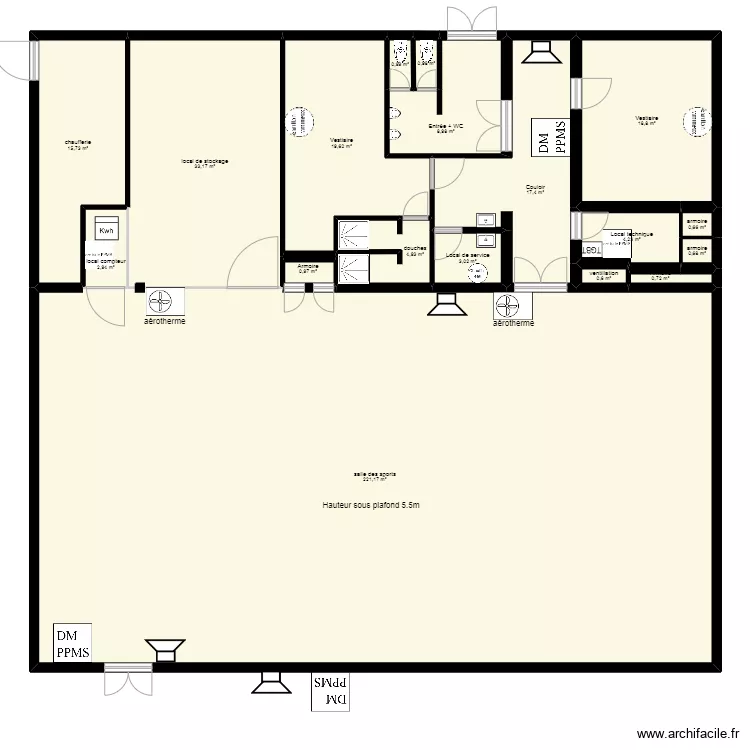 salle des sports Wartel. Plan de salle des sports Wartel. Plan de
