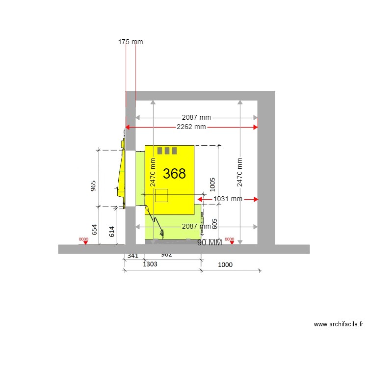COUPE EXISTANT VEDENE 368. Plan de 0 pièce et 0 m2