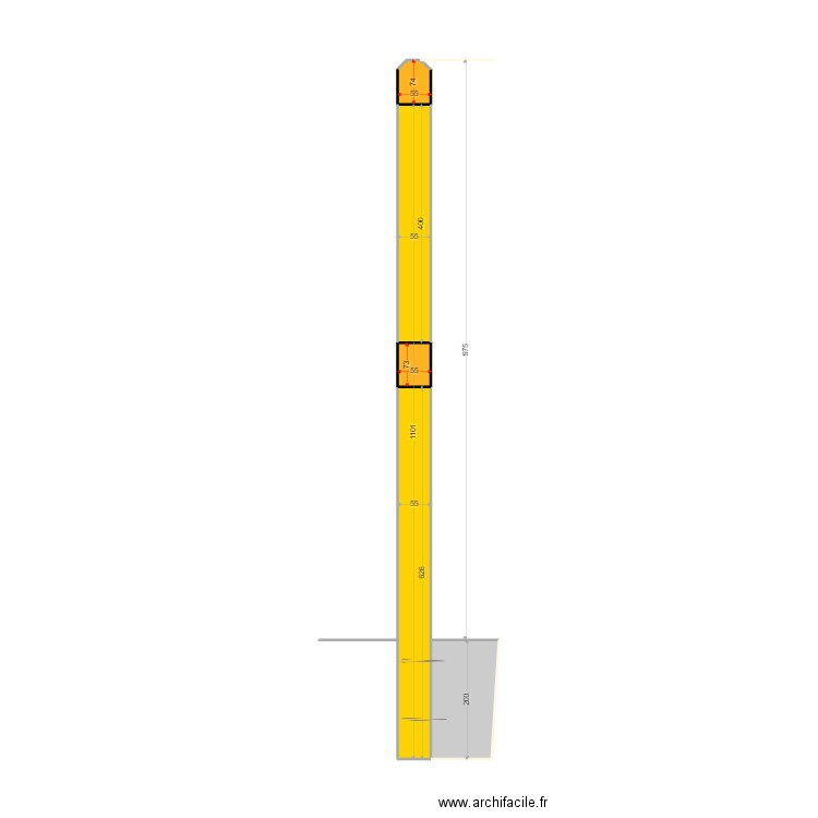 Rambarde 01. Plan de 5 pièces et 9 m2