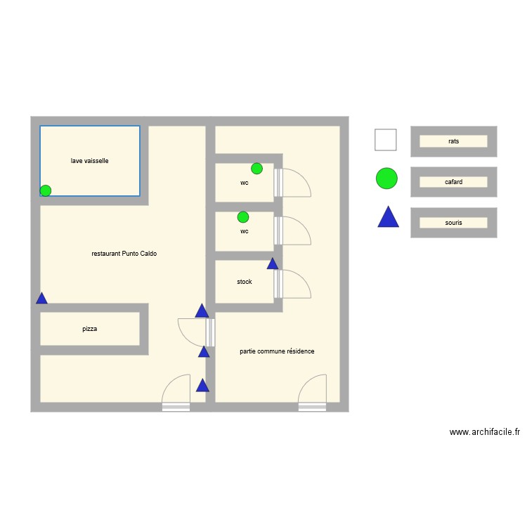 punto caldo. Plan de 0 pièce et 0 m2