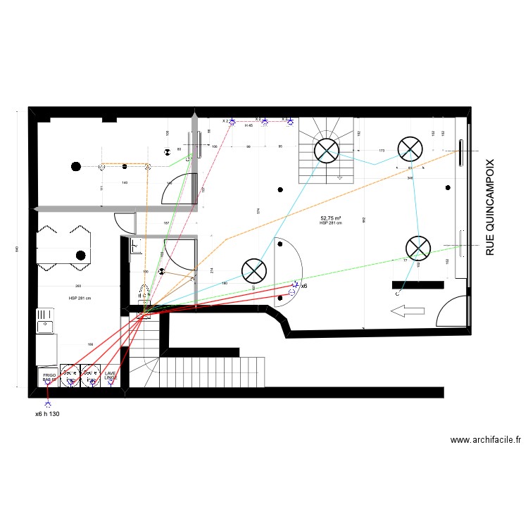 PLAN D'ÉLECTRICITÉ RDC SOKHA. Plan de 0 pièce et 0 m2