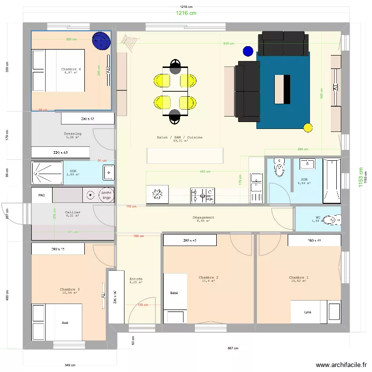 Natilia 7 - Diminution entr&eacute;e. Plan de 