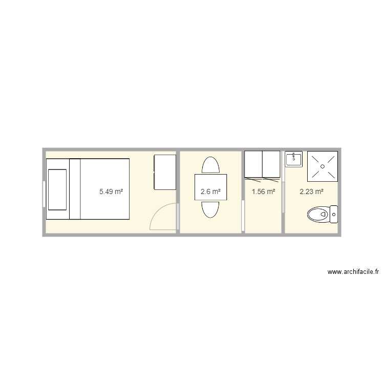 STUDETTE 2. Plan de 0 pièce et 0 m2