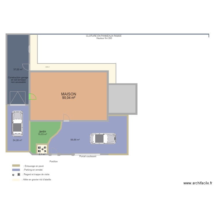 AMBROSKI et COLOMBO. Plan de 8 pièces et 269 m2