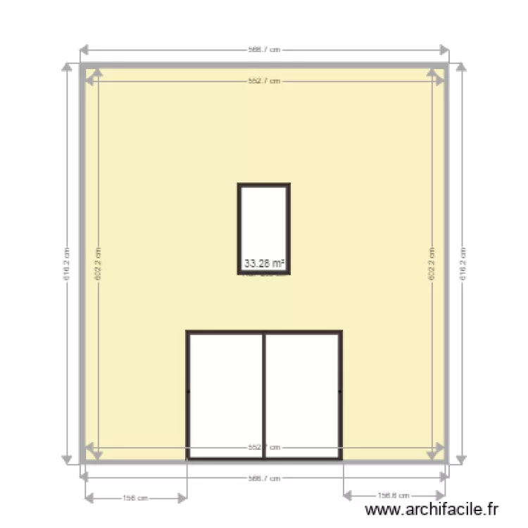 Fa&ccedil;ade SUD. Plan de 
