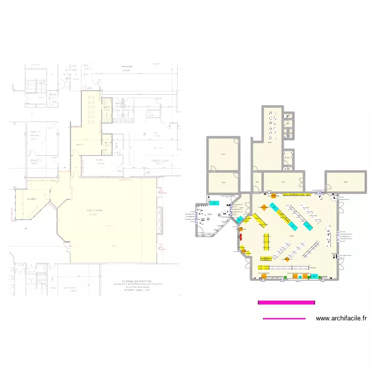 ARGONNE coll&egrave;ge J Rostand 1B. Plan de 
