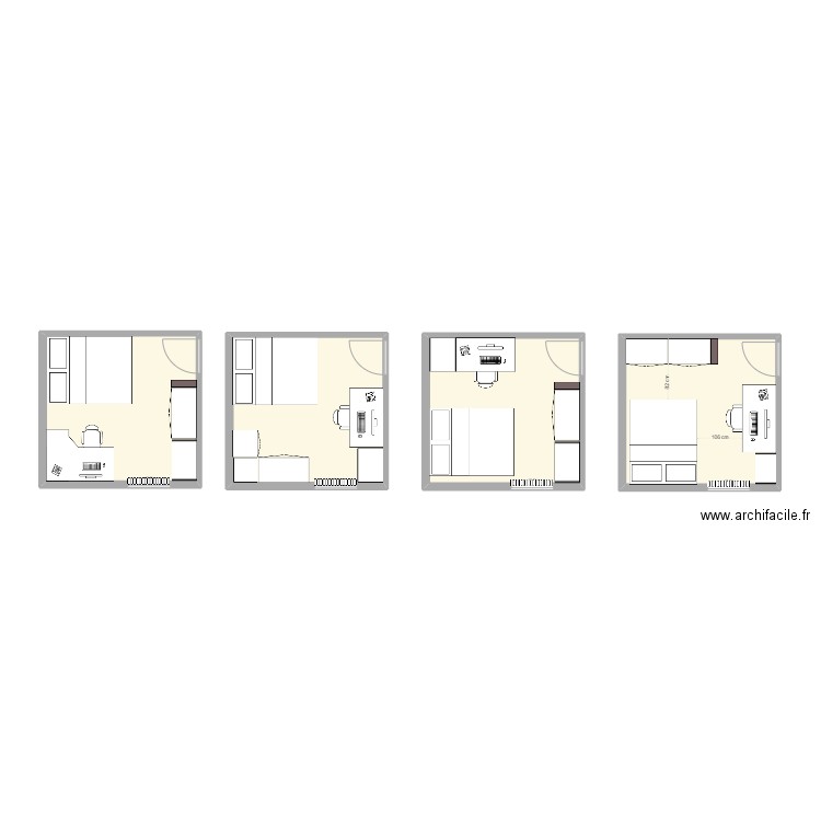 OPtions Chambre 01. Plan de 0 pièce et 0 m2
