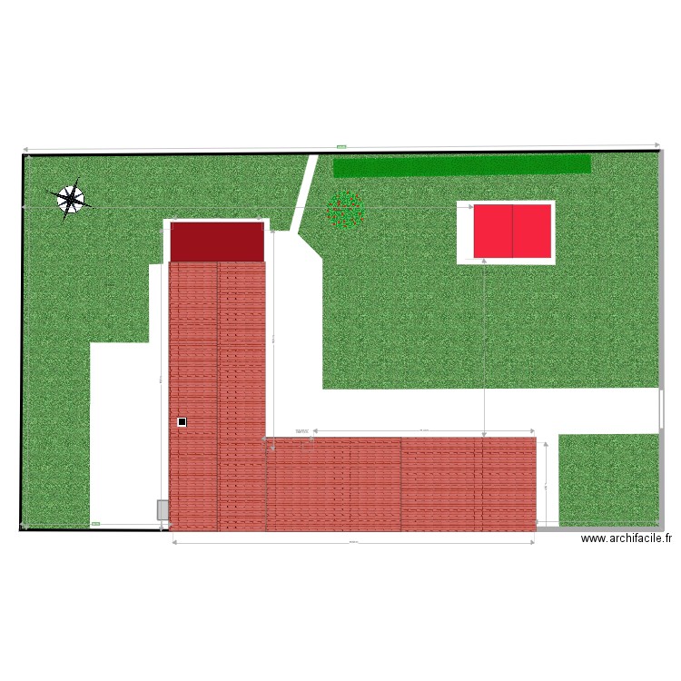 Base maison + jardin+cabanon. Plan de 1 pièce et 117 m2