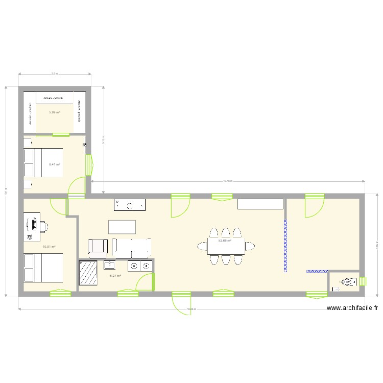 patio 3. Plan de 0 pièce et 0 m2