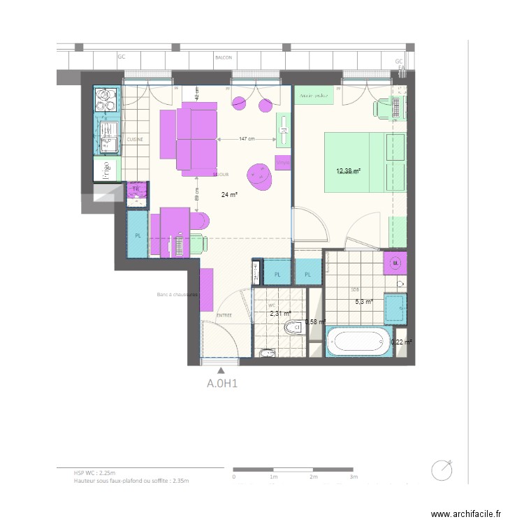 Plan 2 a taille. Plan de 0 pièce et 0 m2