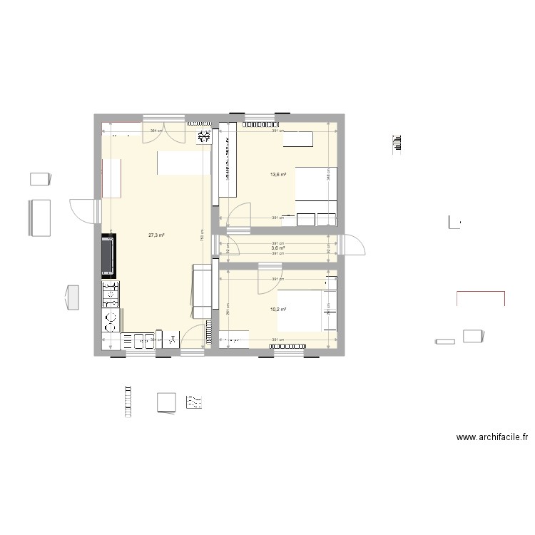 CUISINE carrelage. Plan de 0 pièce et 0 m2