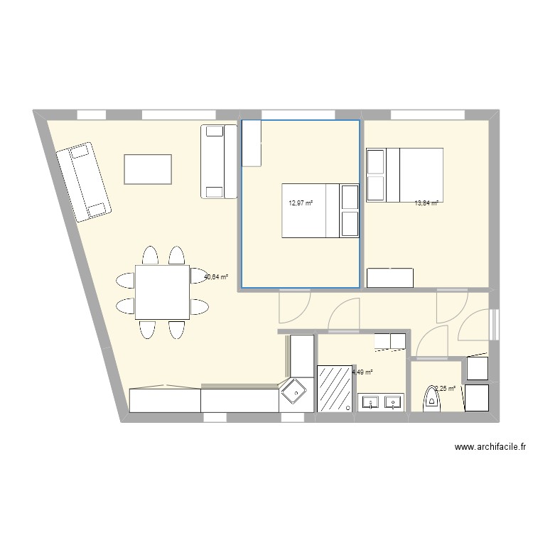 axa4. Plan de 0 pièce et 0 m2