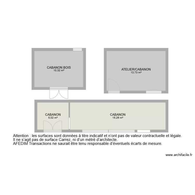 BI 6372 CABANONS. Plan de 