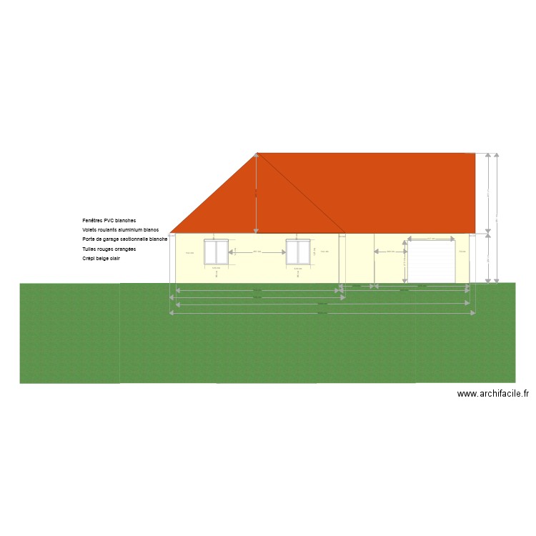 plan facade 2. Plan de 0 pièce et 0 m2